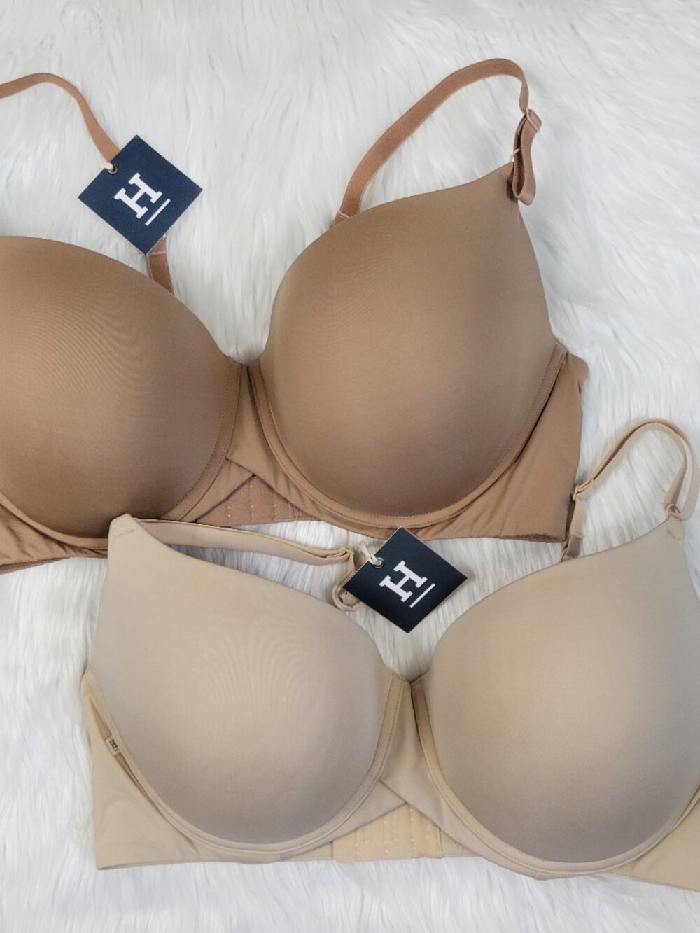 Lot of 2 New Harper Wilde Bras The Boost Size 42DDD (42F) Beige Tan NWT